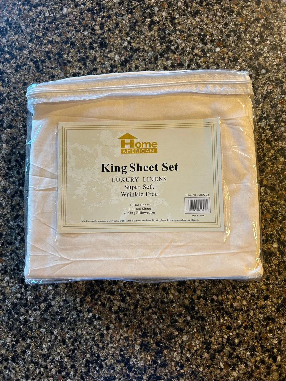 NEW Home American King Sheet Set - Cream Luxury Linens